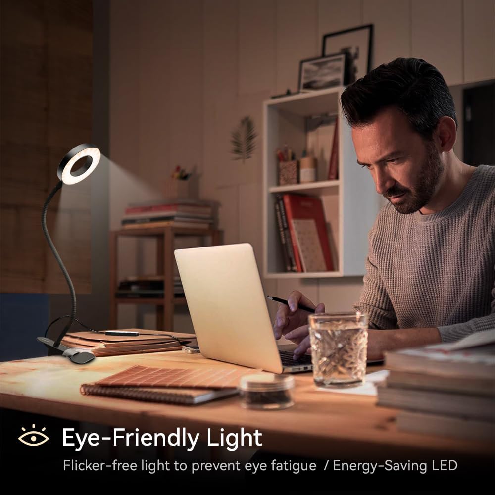 Dimmable Clip-On Reading Lamp – Soothing Task Light for Hobby Table and Evening Journaling