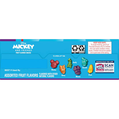 Disney Mickey and Friends Character Fruit Snacks, 22 Pouch Portable Snack for Picnics Camping and Grandparent Visits