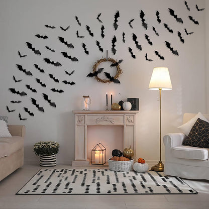 DIYASY DIY Bat Decoration Kit 120 Pcs Unique Halloween Gift for Renters Apartment Dweller and Dorm Decorator