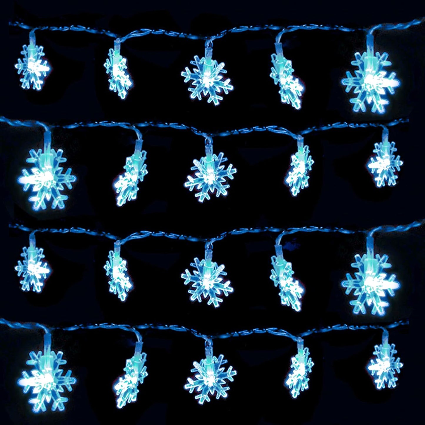 DomeStar Snowflake Fairy Lights – Baby Nursery Wall Accent, No Flame No Wax Drip Kids Christmas Decoration