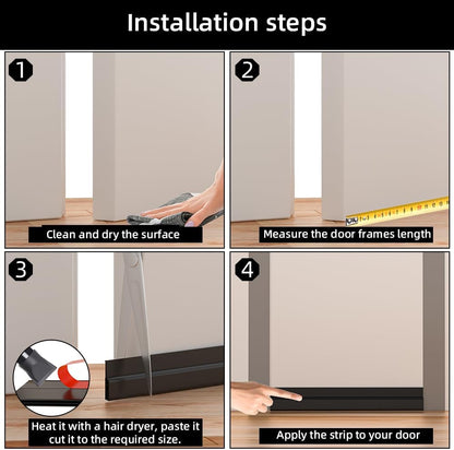 Door Draft Stopper – Silicone Weather Seal Supporting a Cozy, Allergen-Reduced Wind-Down Ritual