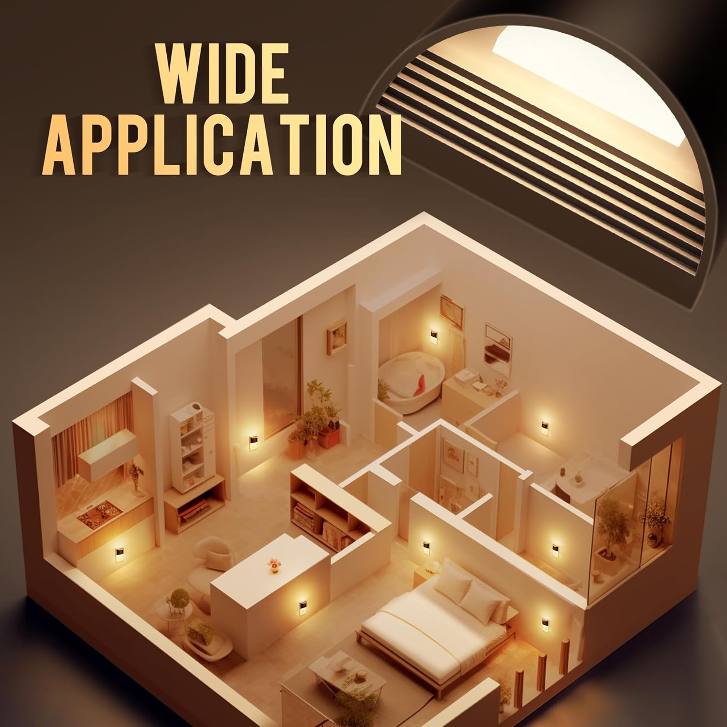 DORESshop 1W LED Night Light – Minimalist Plug-in Fixture for Bedroom and Entryway, Less Is More Aesthetic