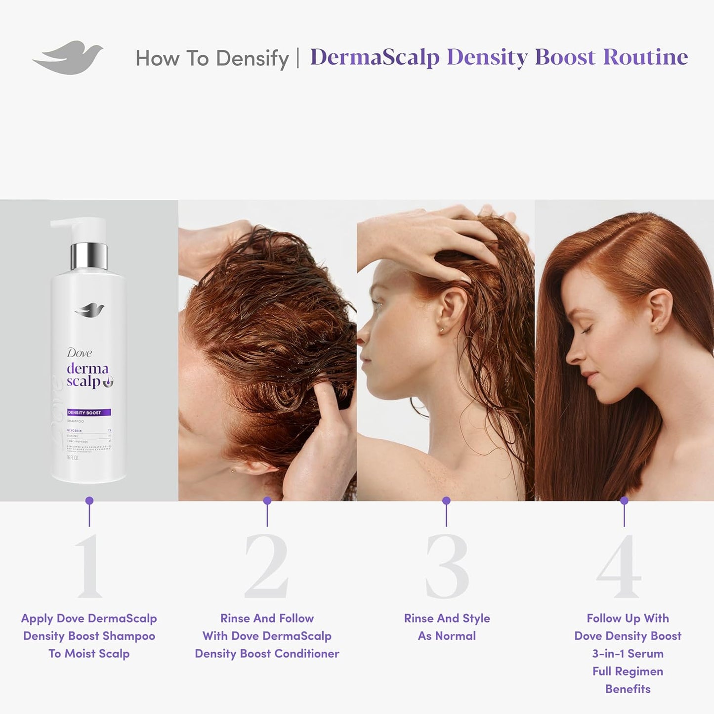Dove Derma Scalp Density Boost Shampoo – Holiday Gift for Women Experiencing Hair Loss, Dermatologist-Backed