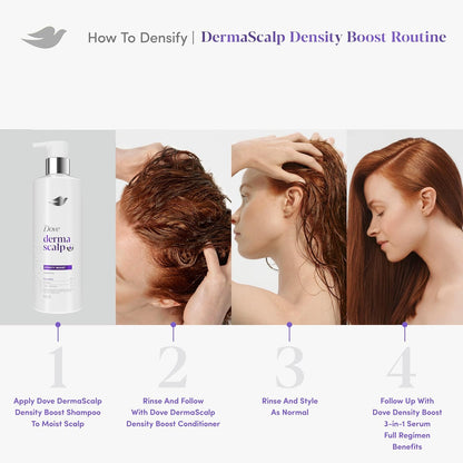 Dove Derma Scalp Density Boost Shampoo – Holiday Gift for Women Experiencing Hair Loss, Dermatologist-Backed