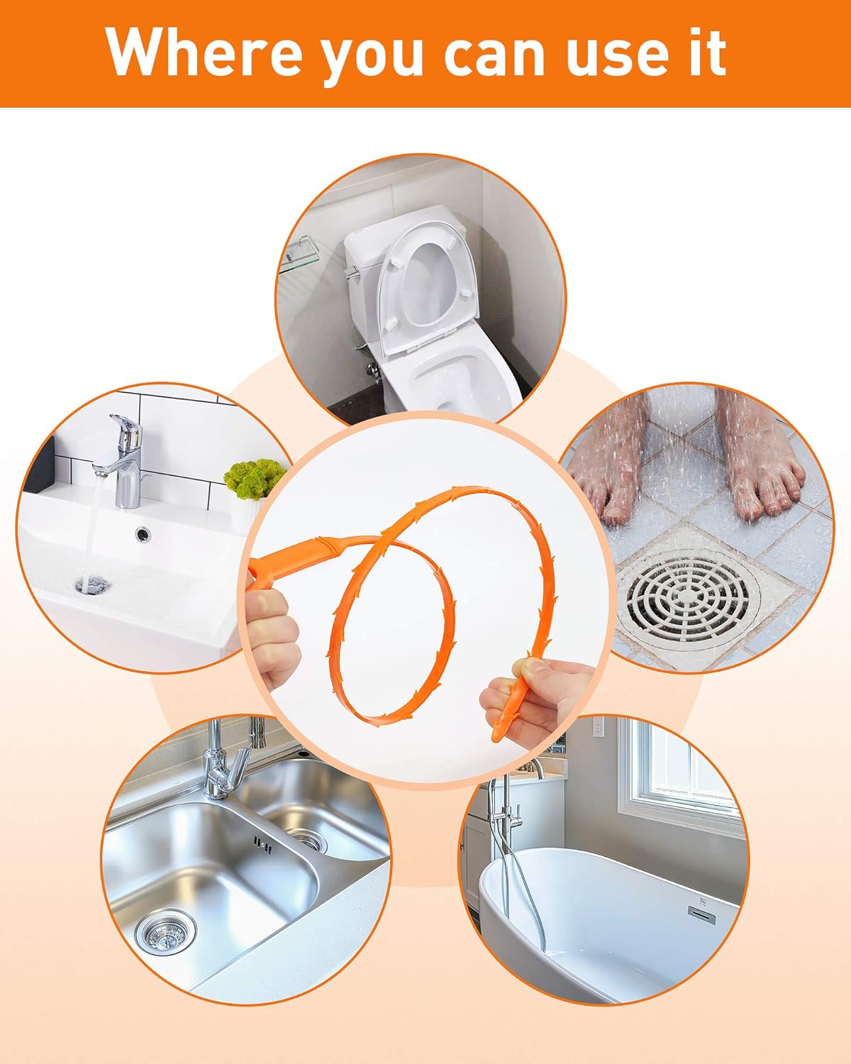 Drain Weasel – Child-Safe Hair Clog Remover for Bathroom Sink and Tub Drains
