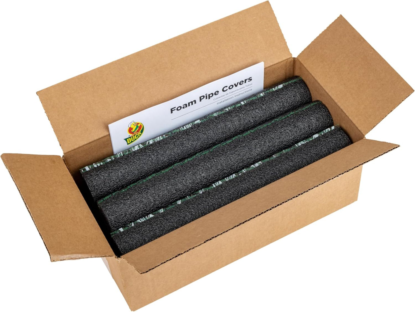 Duck Brand Foam Pipe Covers – Wellness Minded Pipe Wrap for Apartment Dwellers, Reduces Humidity and Mildew Risk Around Bathroom and Kitchen Cabinets