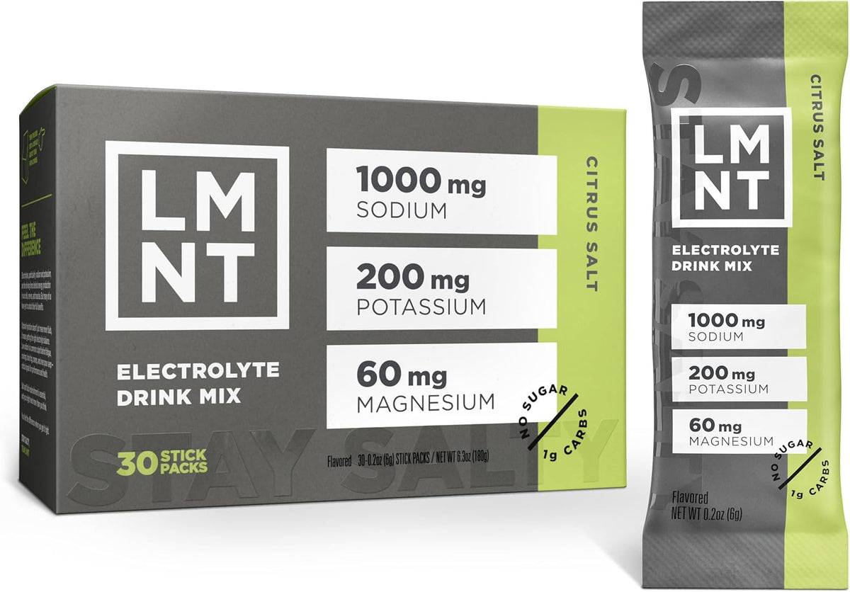 each stick pack delivers 1000mg sodium, 200mg potassium, 60mg magnesium