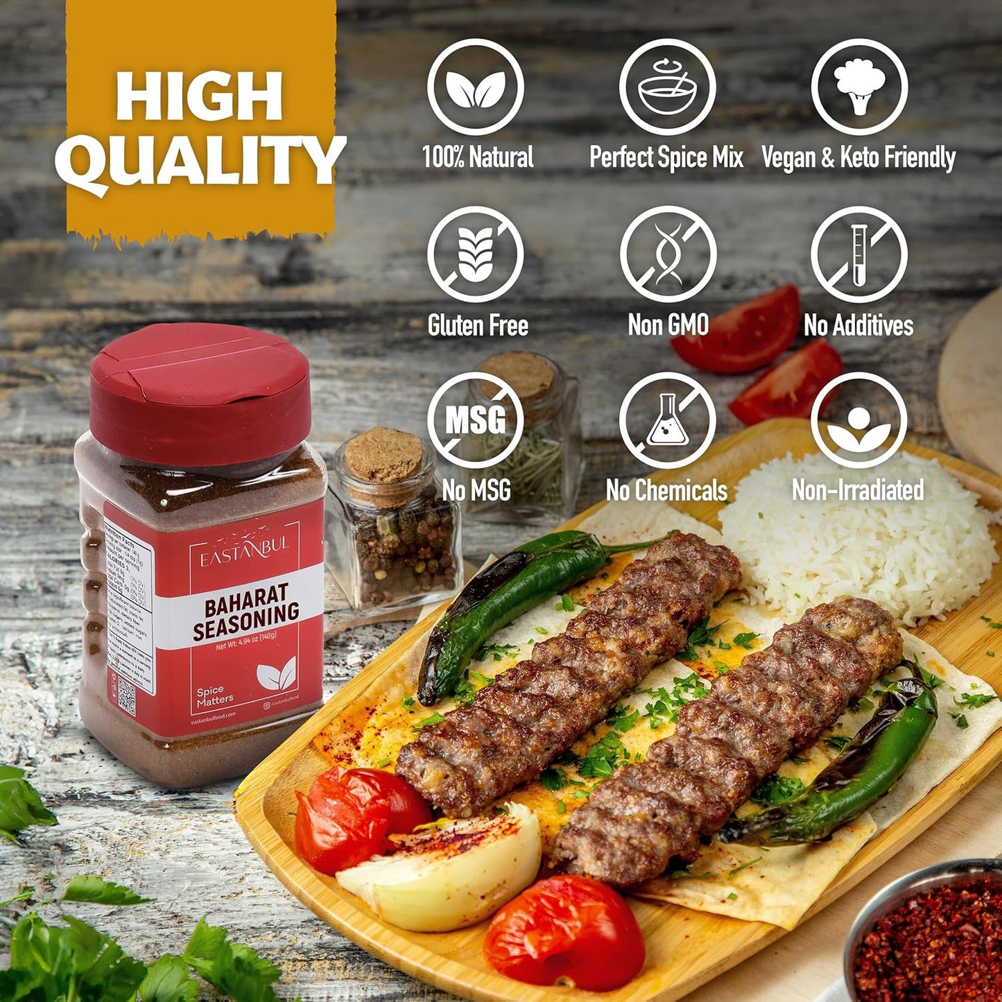 Eastanbul Baharat Turkish Seasoning – Clutter-Free All-In-One Blend for Clean Countertop Kitchens
