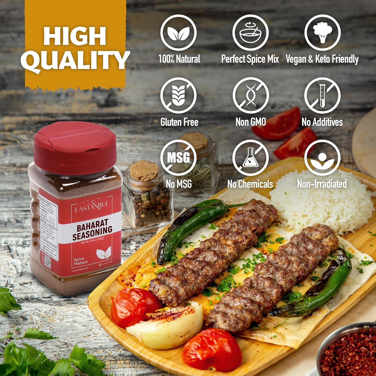 Eastanbul Baharat Turkish Seasoning – Clutter-Free All-In-One Blend for Clean Countertop Kitchens