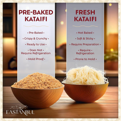Eastanbul Plain Kataifi Threads – Honest Turkish Dough with Nothing Extra for Intentional, Minimalist Cooking