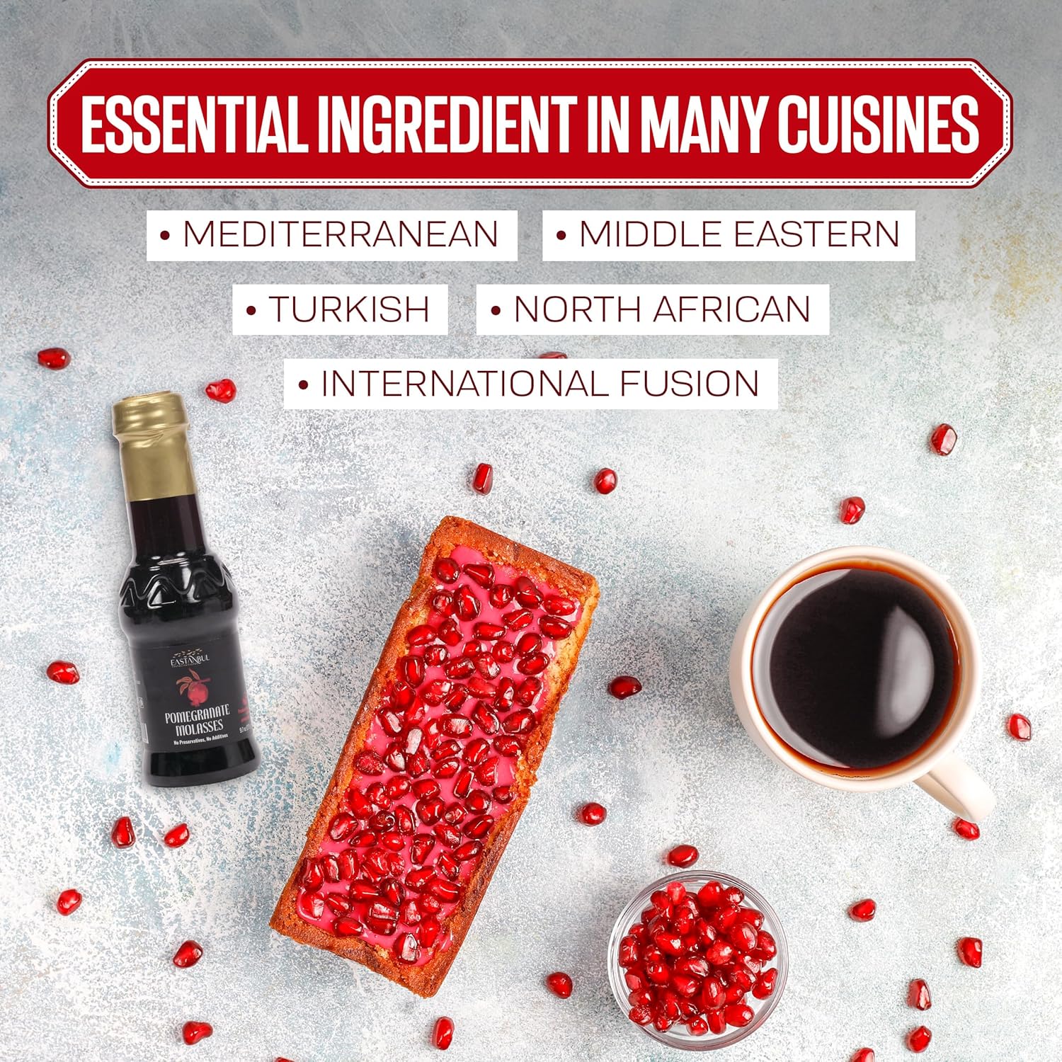 Eastanbul Pomegranate Molasses – Crafted Mediterranean Syrup for the Discerning Home Chef's Collection