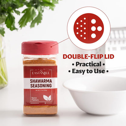 Eastanbul Shawarma Blend – Pre-Mixed 12-Spice Rub That Replaces a Dozen Jars, 7.1oz Shaker
