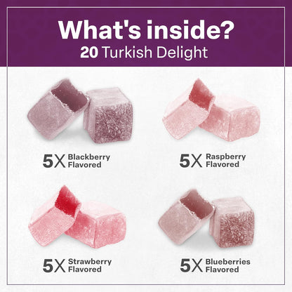 Eastanbul Turkish Delight Berry Candy – Inclusive Party Treat for Kids with Dietary Restrictions, No Artificial Color