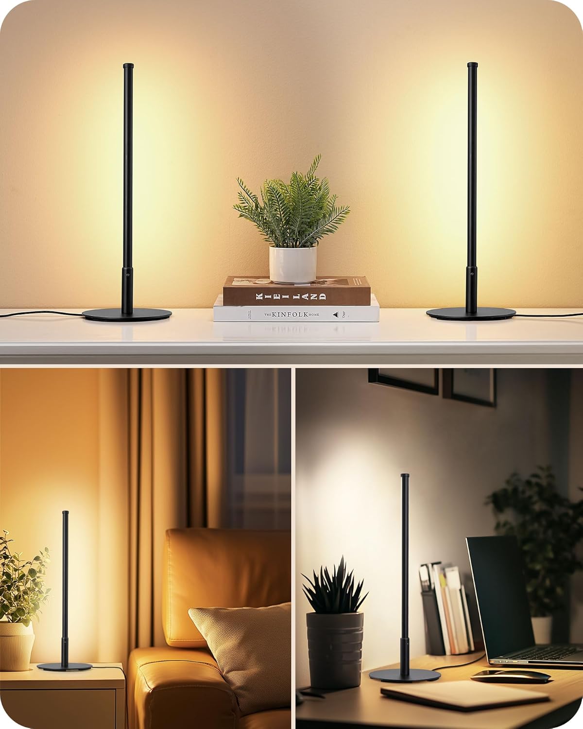 EDISHINE Dimmable Corner Lamp – Aesthetic Room Decor for Warm Home Atmosphere