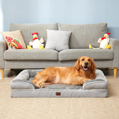 EHEYCIGA Housewarming Gift for Pet Lovers – Furniture-Style Memory Foam Dog Couch, 19 Colors Available