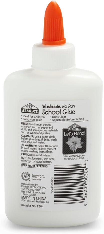 Elmer's Liquid School Glue – Reliable Washable Adhesive for Classroom Group Art Projects