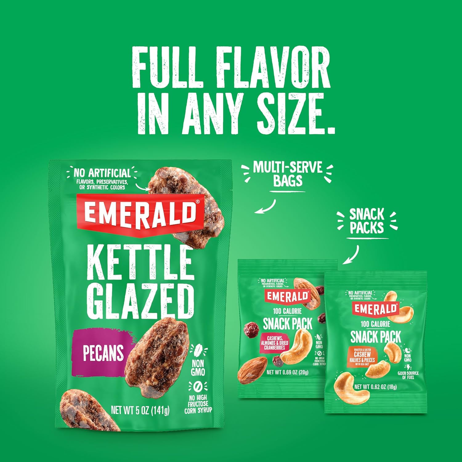 Emerald Nuts Individual Portion Packs – Commuter Bag Snack for Busy Professionals on the Go