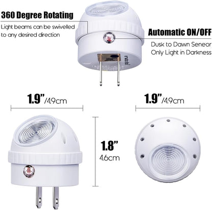 Emotionlite LED Night Light – Fear of the Dark Solution for Boys and Girls Rooms, Gentle Warm Glow, 360° Adjustable Swivel Head