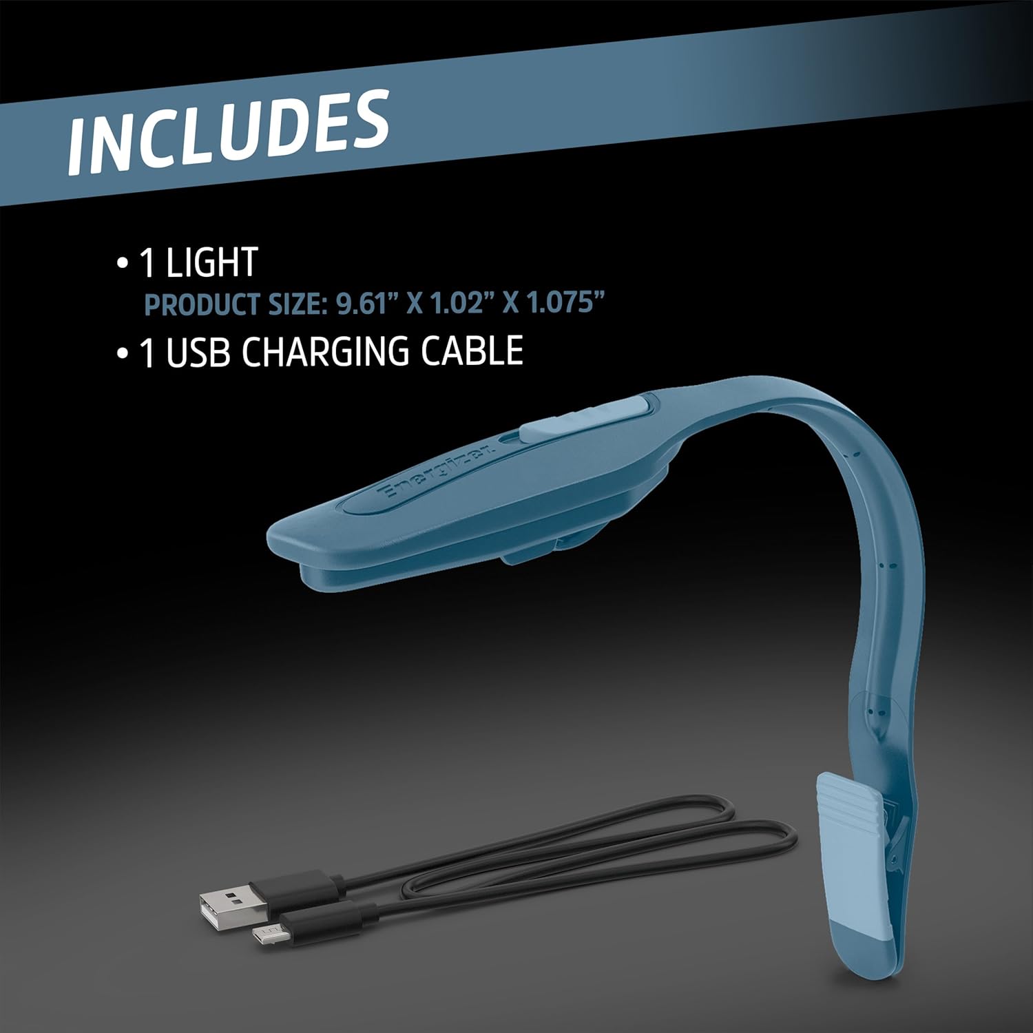 Energizer Flex-R Clip-On Reading Light – Sleep-Friendly Bedtime Light, Warm White LED for Eye Comfort