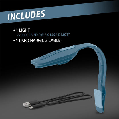 Energizer Flex-R Clip-On Reading Light – Sleep-Friendly Bedtime Light, Warm White LED for Eye Comfort