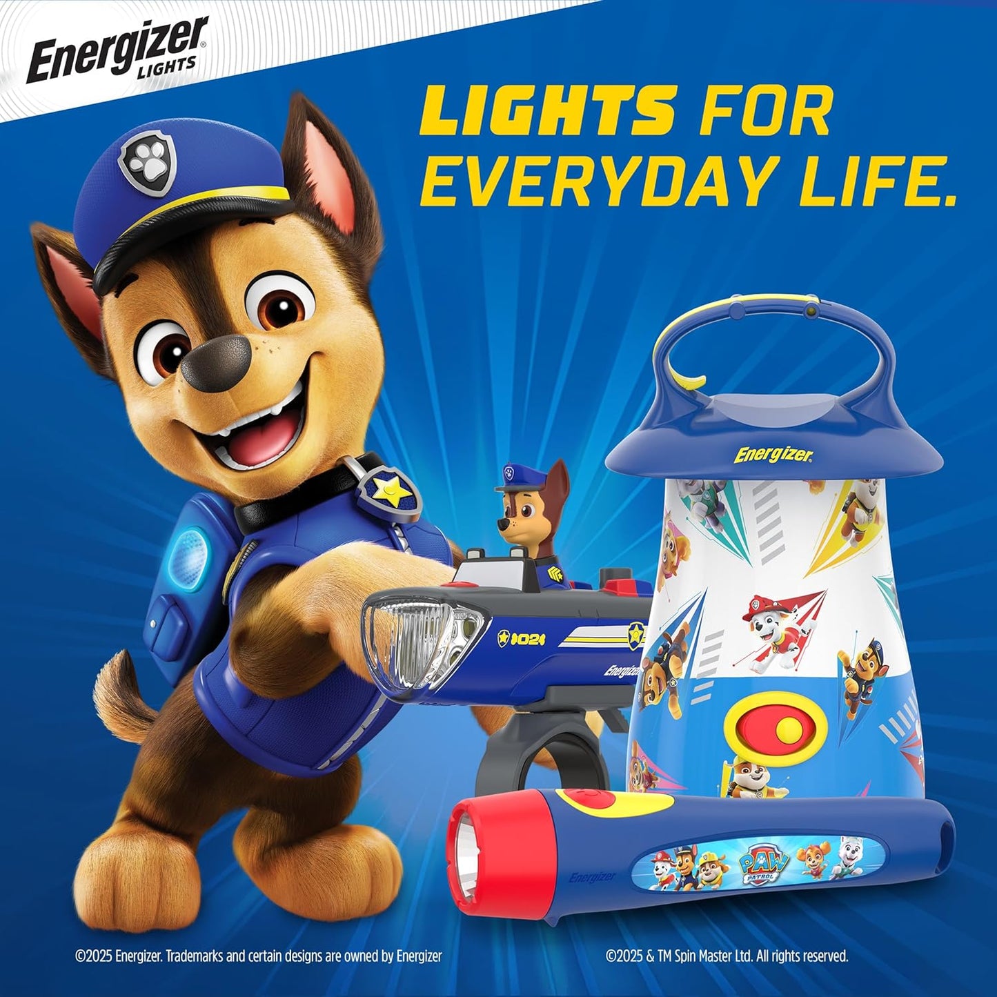 Energizer PAW Patrol Flashlight + Lantern Bundle – All-Weather Night Light for Family Camping Trips