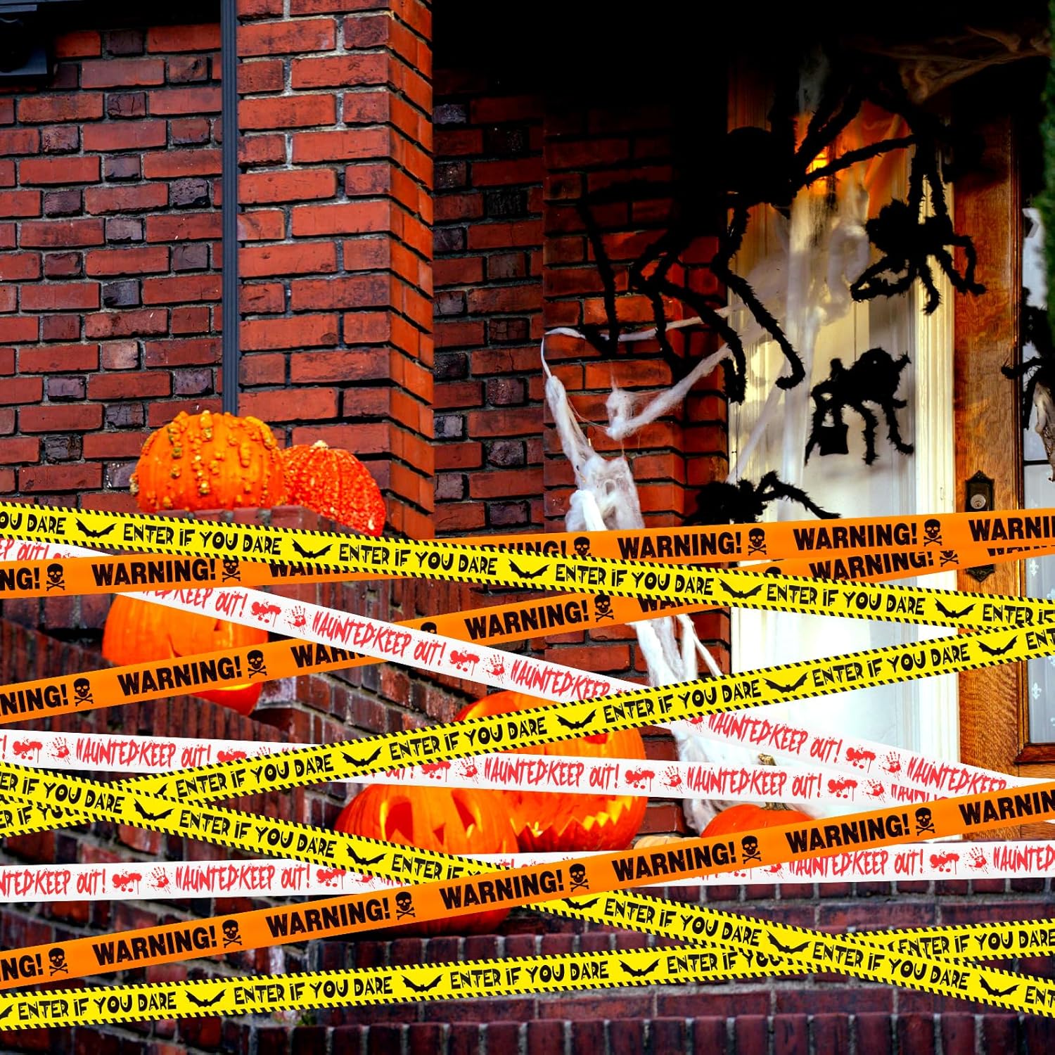 Enter If You Dare Tape – Soft Polyethylene Roll That Wraps Safely Around Porch Railings and Stair Spindles