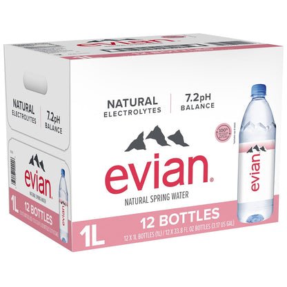 Evian 1L Mineral Water – Practical, Premium Gift for New Homeowners, New Parents, and Coworkers
