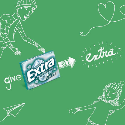 Extra Polar Ice Sugarfree Gum – Shareable Hostess Gift for Housewarmings and Gatherings, 45 ct
