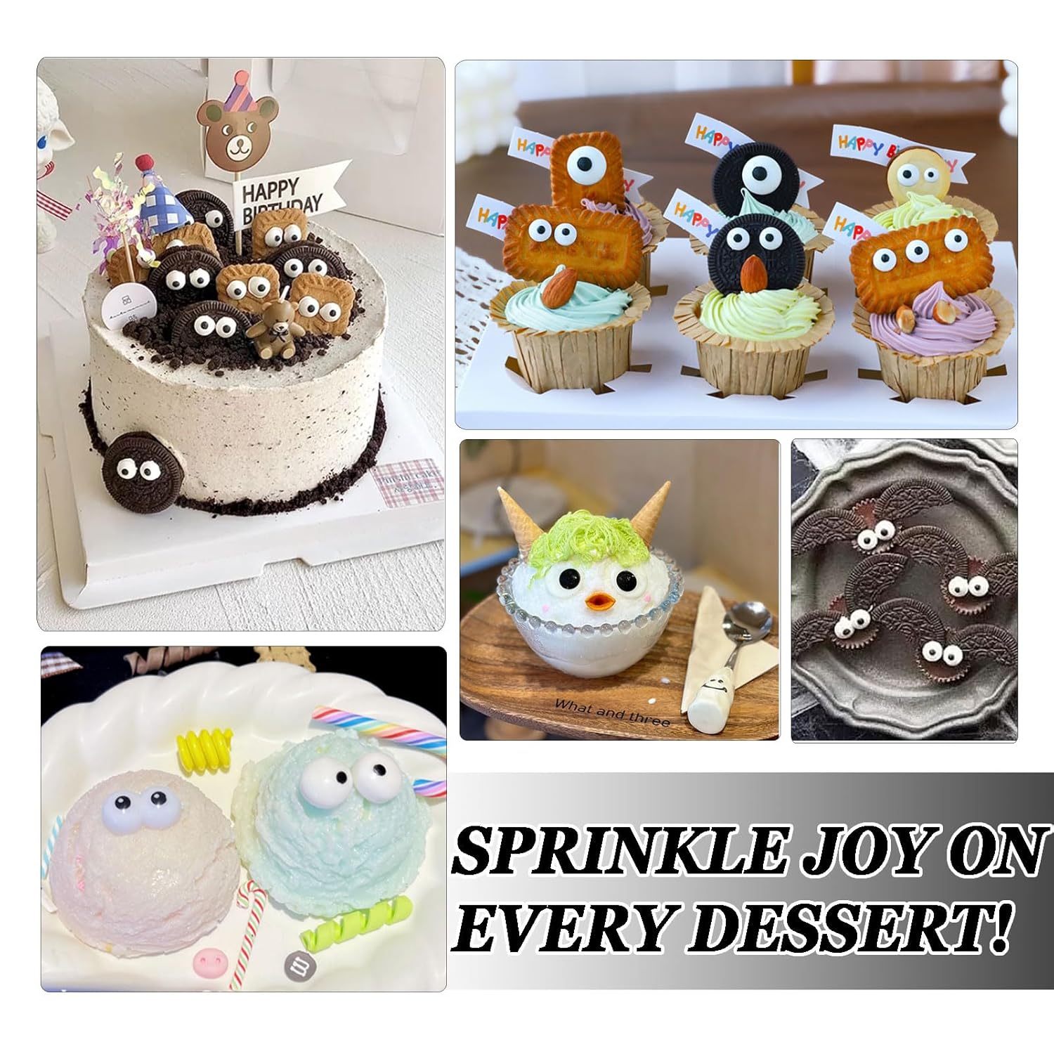 Eyeball Cake Decorating Sprinkles – Portable Edible Toppers for Open-Air Halloween Celebrations