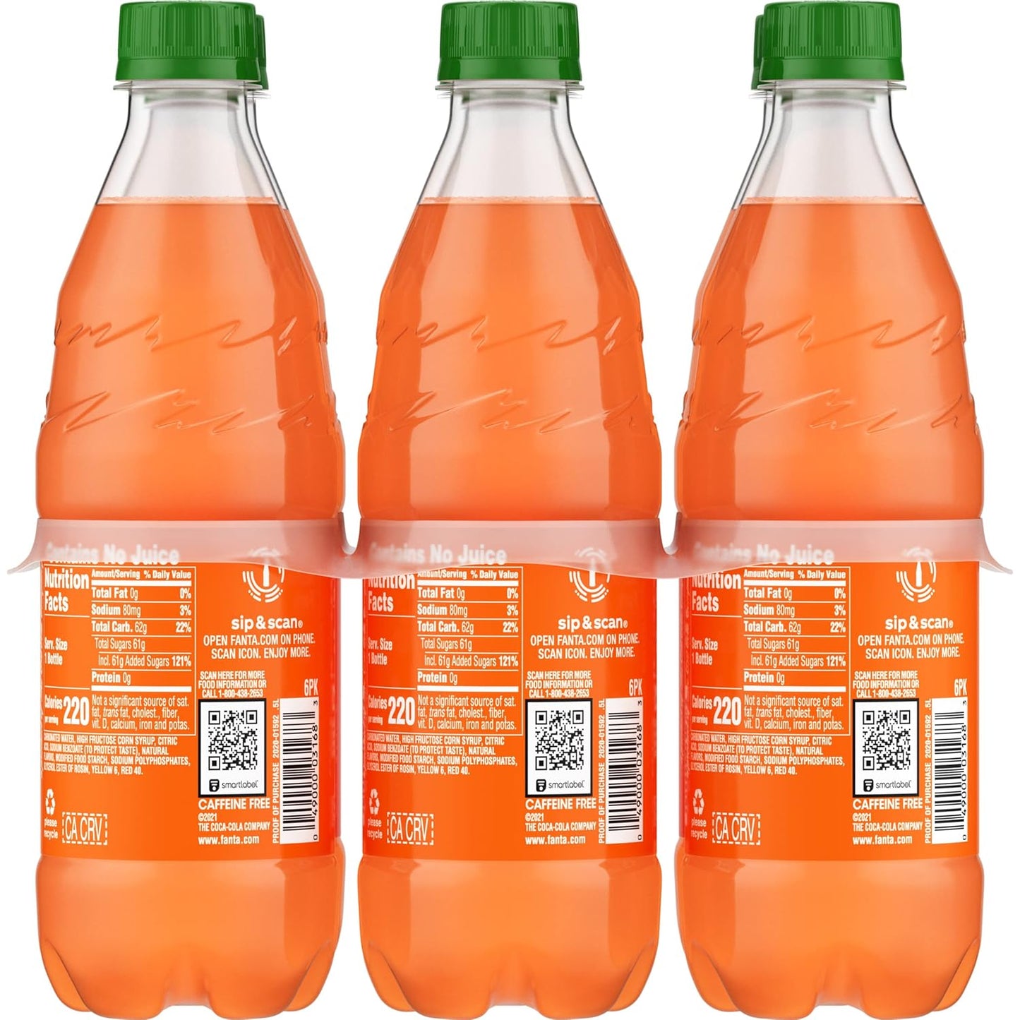 Fanta Orange Soda – Backyard Party Soft Drink, 6 Pack of 16.9 fl oz Single-Serve Bottles