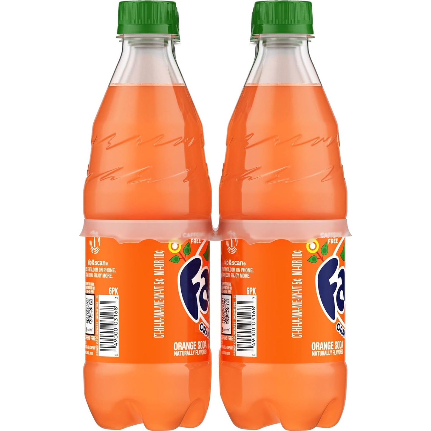 Fanta Orange Soda – Backyard Party Soft Drink, 6 Pack of 16.9 fl oz Single-Serve Bottles