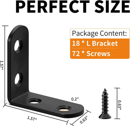 FATLODA Corner Brackets – Minimalist Hardware with Countersunk Holes for Invisible Screw Heads