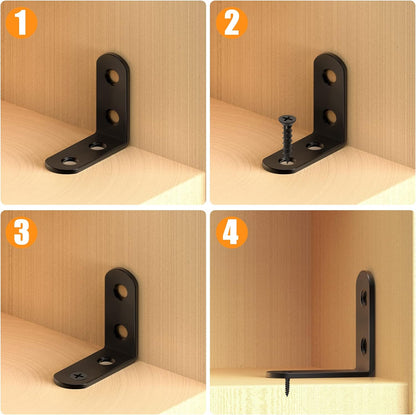 FATLODA Corner Brackets – Minimalist Hardware with Countersunk Holes for Invisible Screw Heads