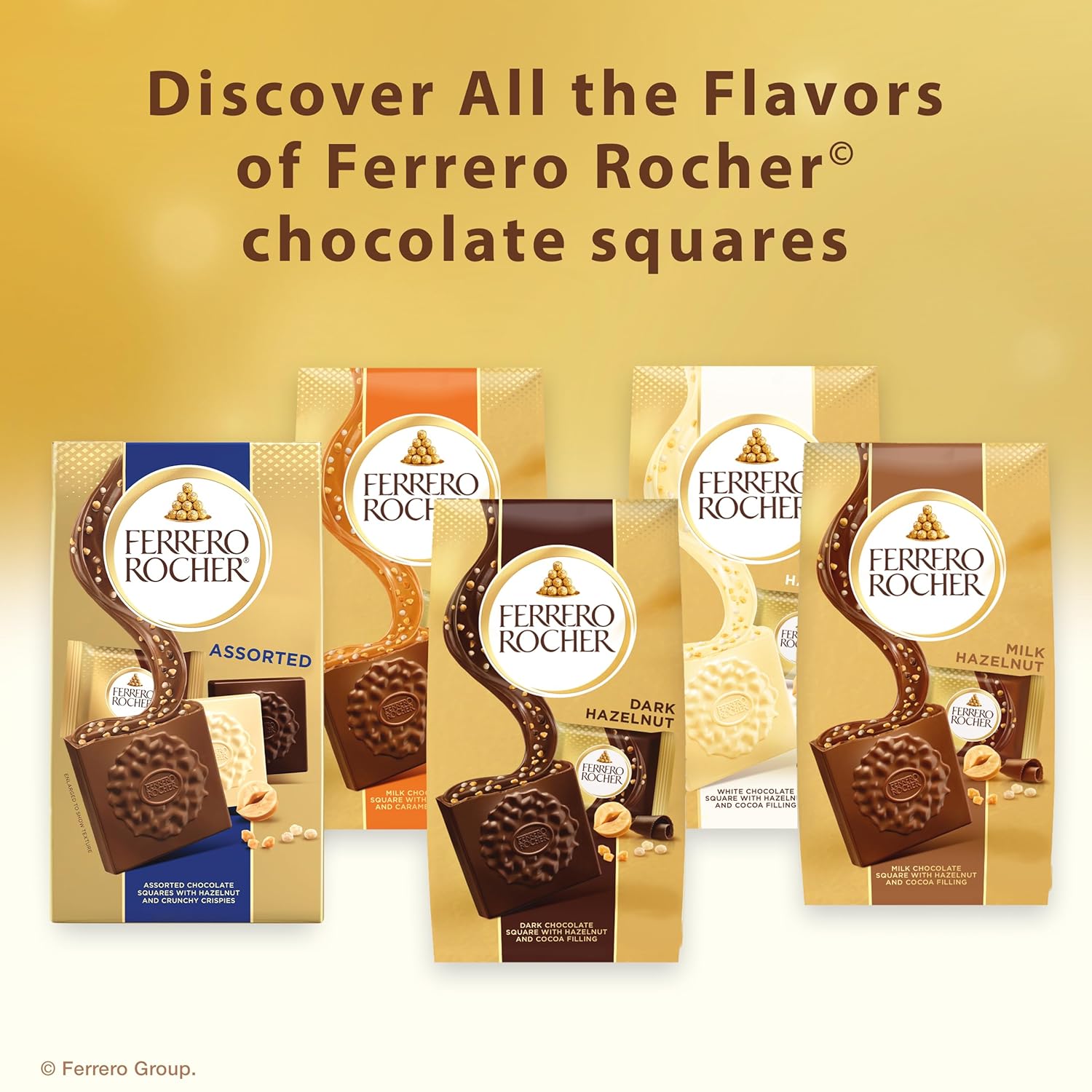 Ferrero Rocher Chocolate Hazelnut Squares – Calming After-Dinner Dessert Ritual with Silky Italian Milk Chocolate