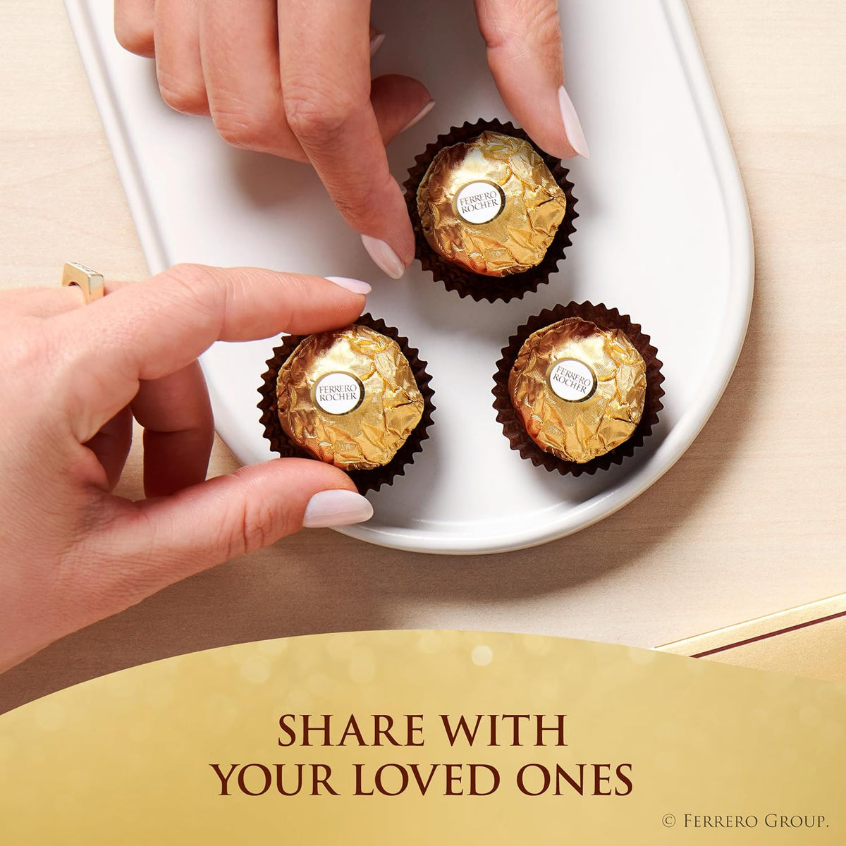 Ferrero Rocher Sealed Foil Chocolates, Hygienic Portion-Controlled Snacks for Children's Easter Hunt