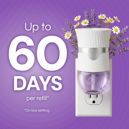 five fragrance intensity settings with optimized airflow 360° technology