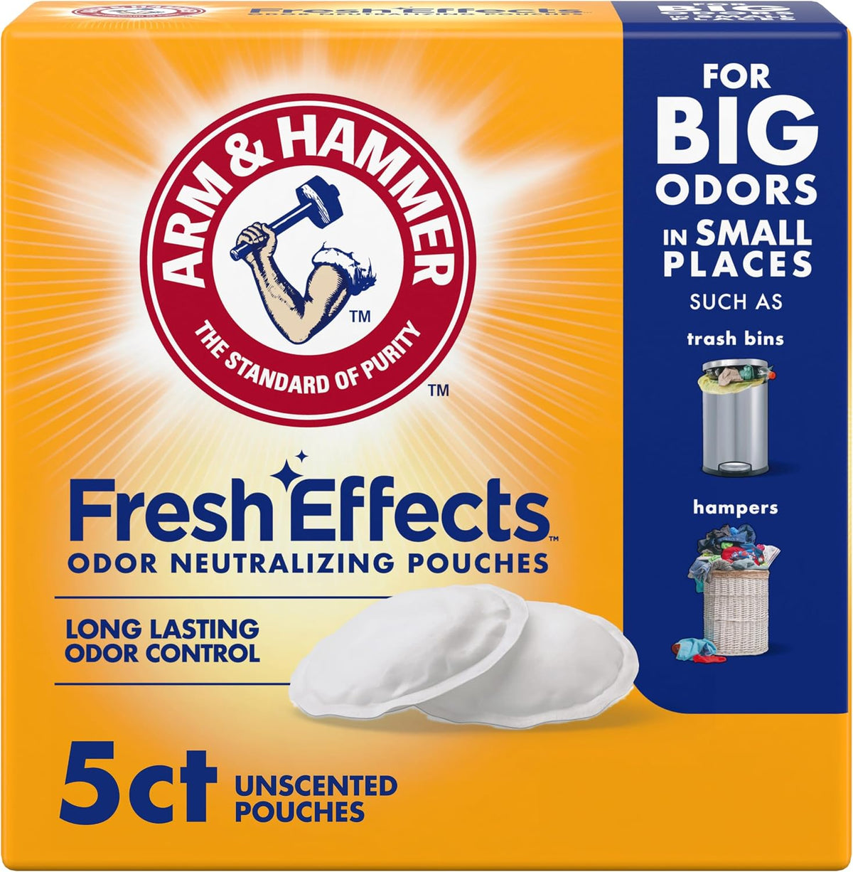 five individually sealed single-use pouches for portable freshness