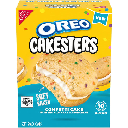 five individually wrapped 2.02-oz snack packs, each containing two cakesters