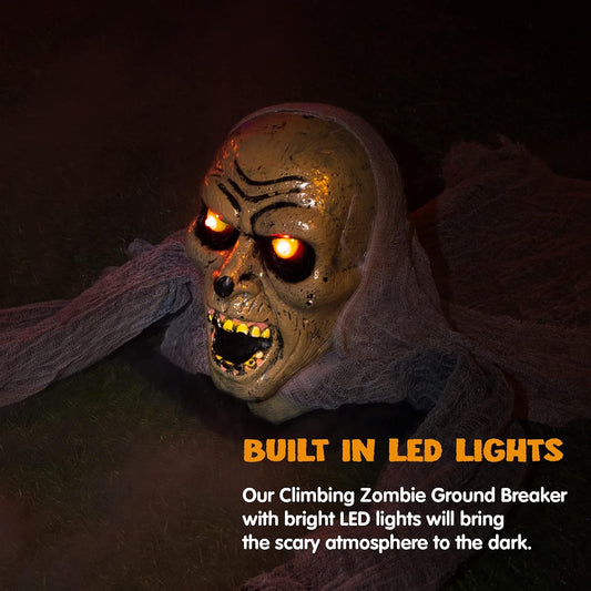 flashing red led eyes that illuminate in the dark for added scare effect