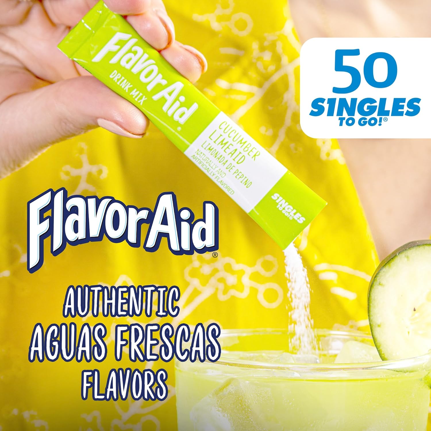 Flavor Aid Aguas Frescas Singles To Go – Easy Popsicle and Smoothie Mix for Picky Eaters, Parent-Approved Flavor Pack