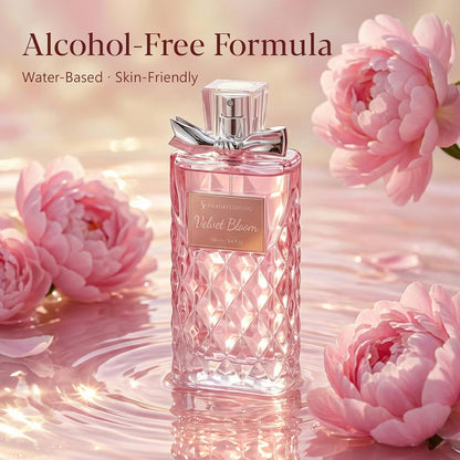 floral fragrance profile with rose, jasmine, peony, peach, patchouli, and musk notes