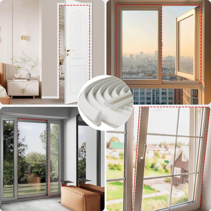 FoamGuard Thin Foam Frame Seal – Remote Work Bedroom Door Soundproofing for Video Calls, Peel and Stick Professional Setup