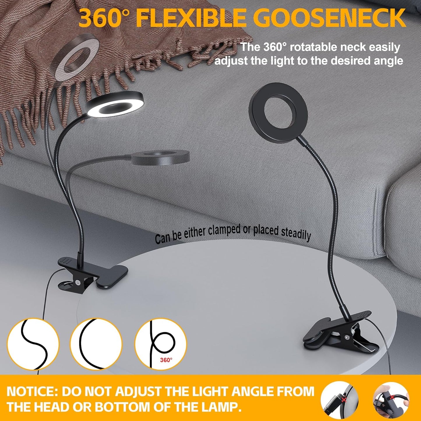 Foneso Dimmable Desk Lamp for Kids Homework and Reading – 10 Brightness Levels, No Flicker, No Heat, Safe for Nursery Use