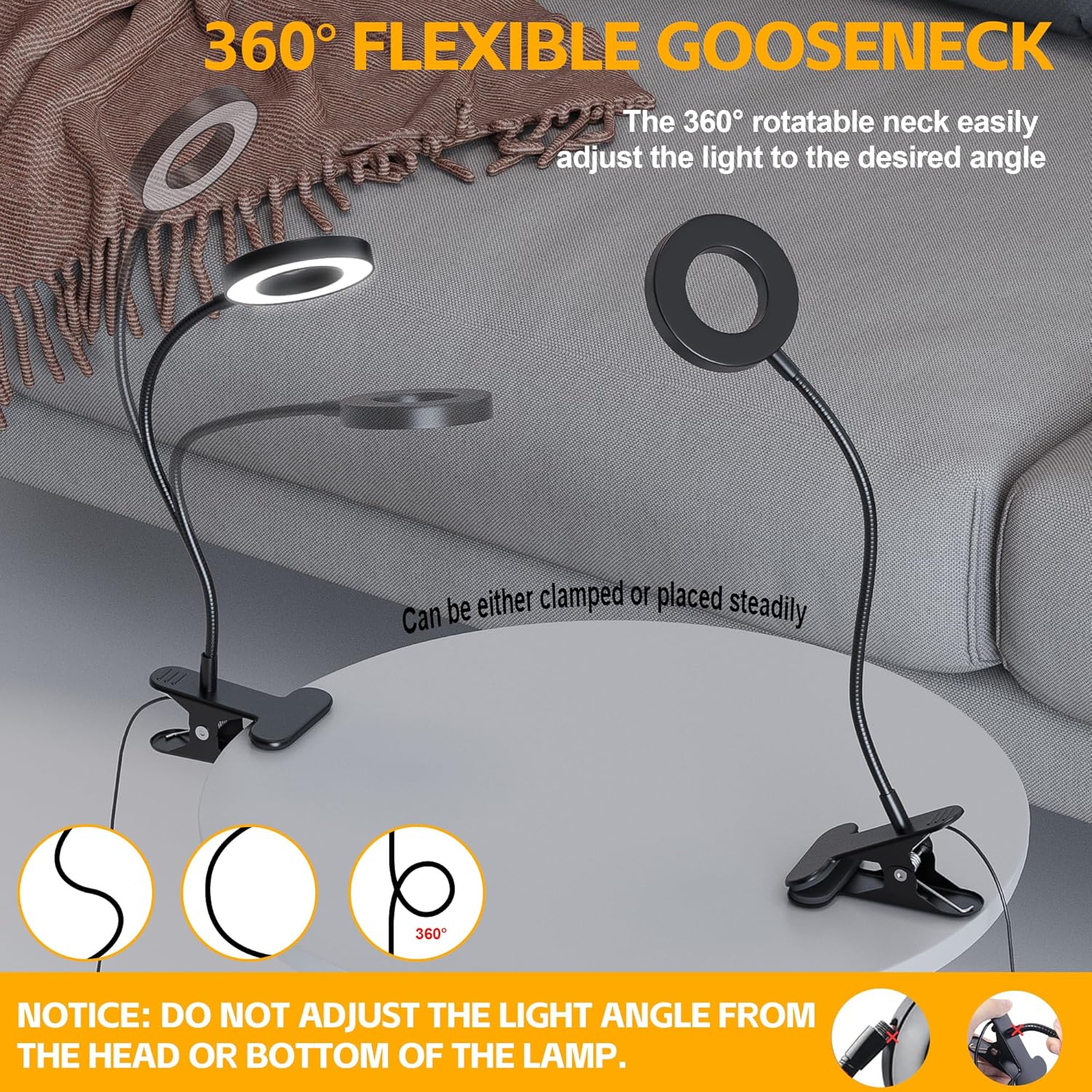 Foneso Dimmable Desk Lamp for Kids Homework and Reading – 10 Brightness Levels, No Flicker, No Heat, Safe for Nursery Use