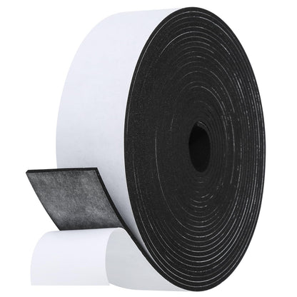 Fowong Foam Weather Strip – Intentional Living Draft Stopper in White or Black, 16ft No-Tool Door and Window Seal