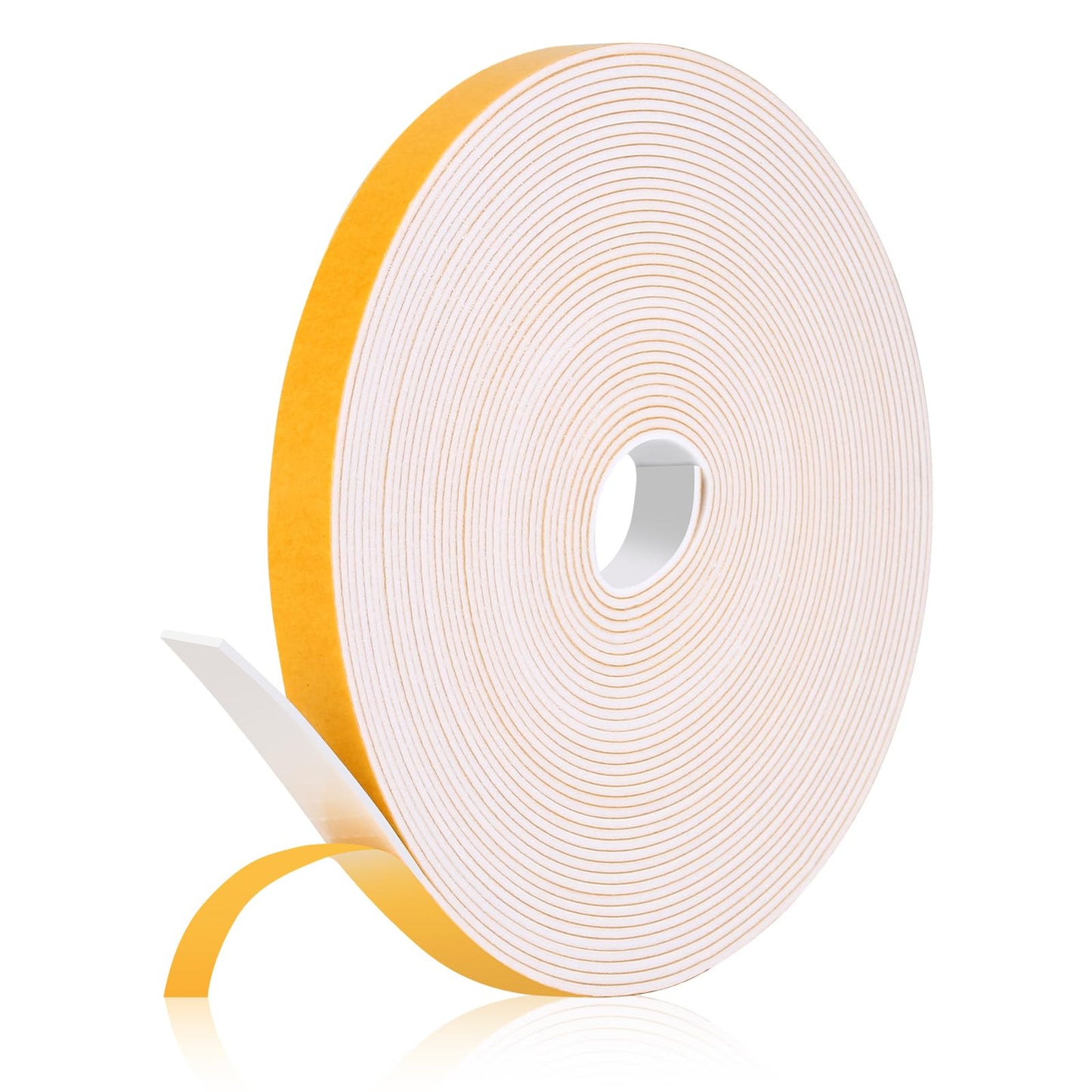 Fowong Foam Weather Strip – Intentional Living Draft Stopper in White or Black, 16ft No-Tool Door and Window Seal