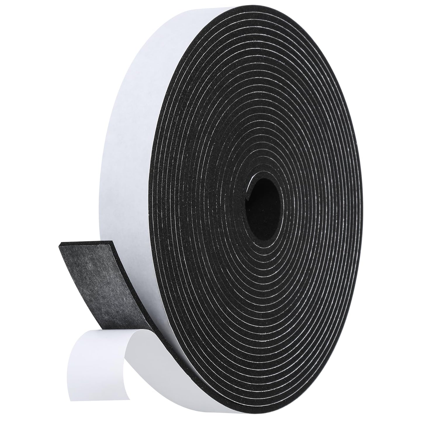 Fowong Foam Weather Strip – Intentional Living Draft Stopper in White or Black, 16ft No-Tool Door and Window Seal