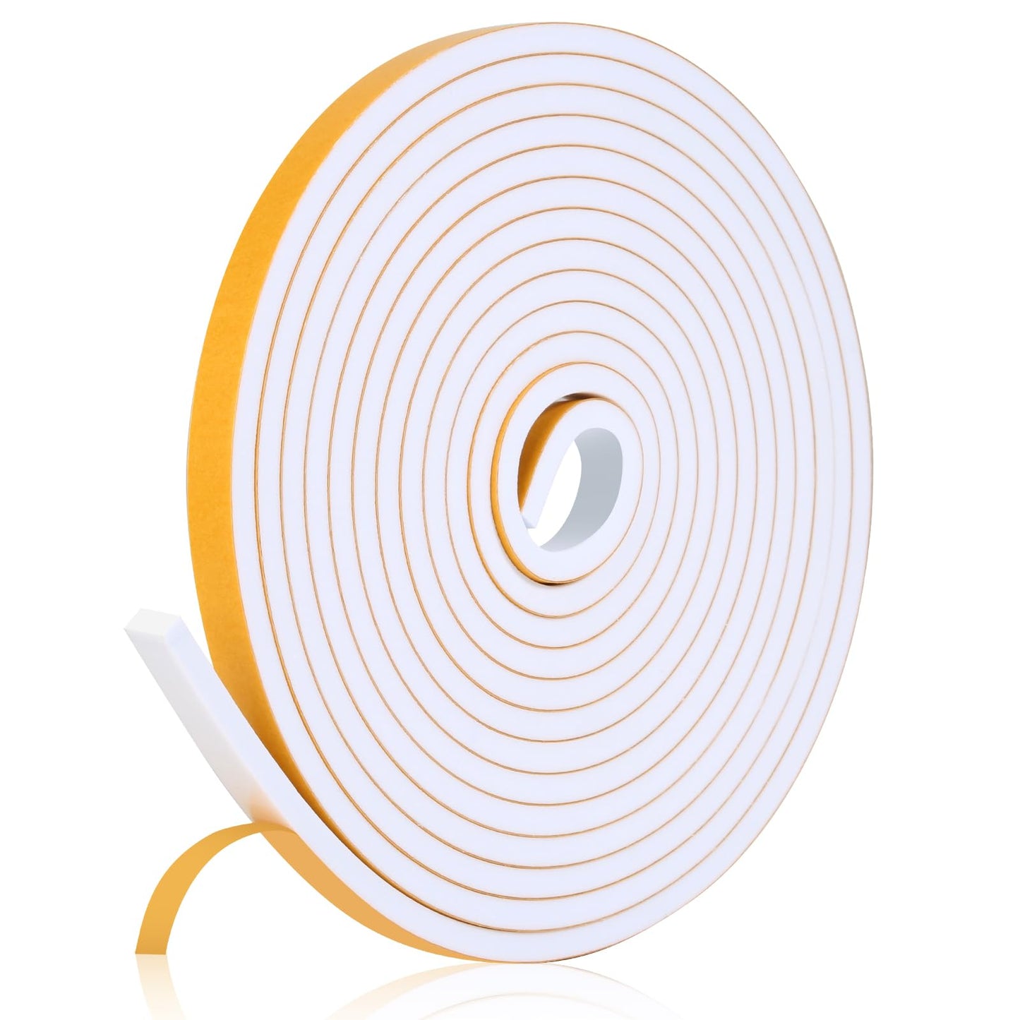Fowong Foam Weather Strip – Intentional Living Draft Stopper in White or Black, 16ft No-Tool Door and Window Seal