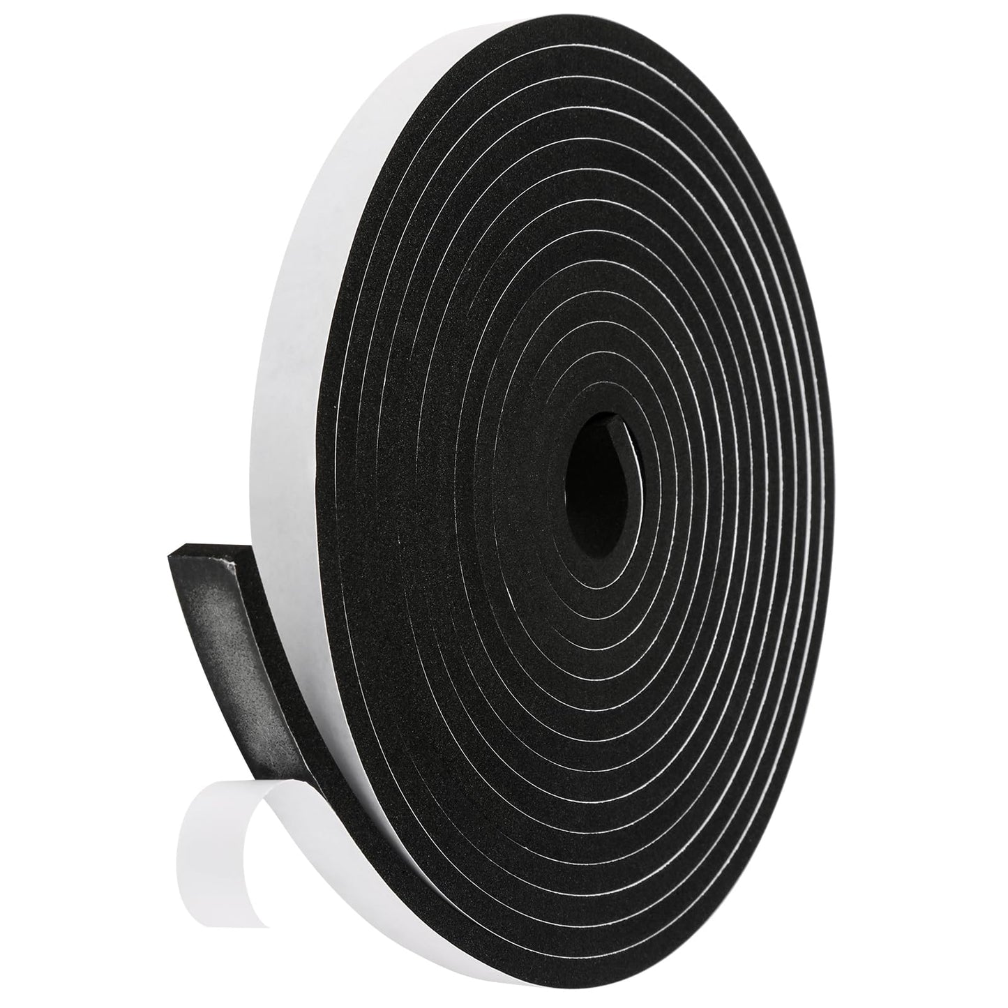 Fowong Foam Weather Strip – Intentional Living Draft Stopper in White or Black, 16ft No-Tool Door and Window Seal