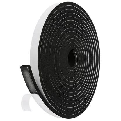 Fowong Foam Weather Strip – Intentional Living Draft Stopper in White or Black, 16ft No-Tool Door and Window Seal